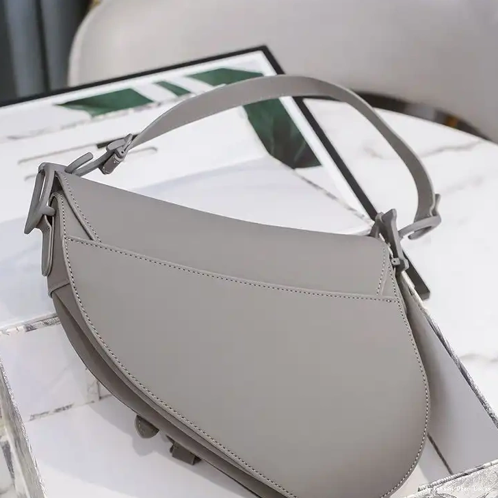 Cheap Grey Calfskin Ultramatte Dior Bag Saddle 0408 Luxury